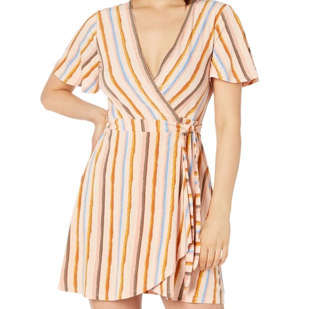 BCBGeneration Striped Mini Dress - Pink, Blue, Brown